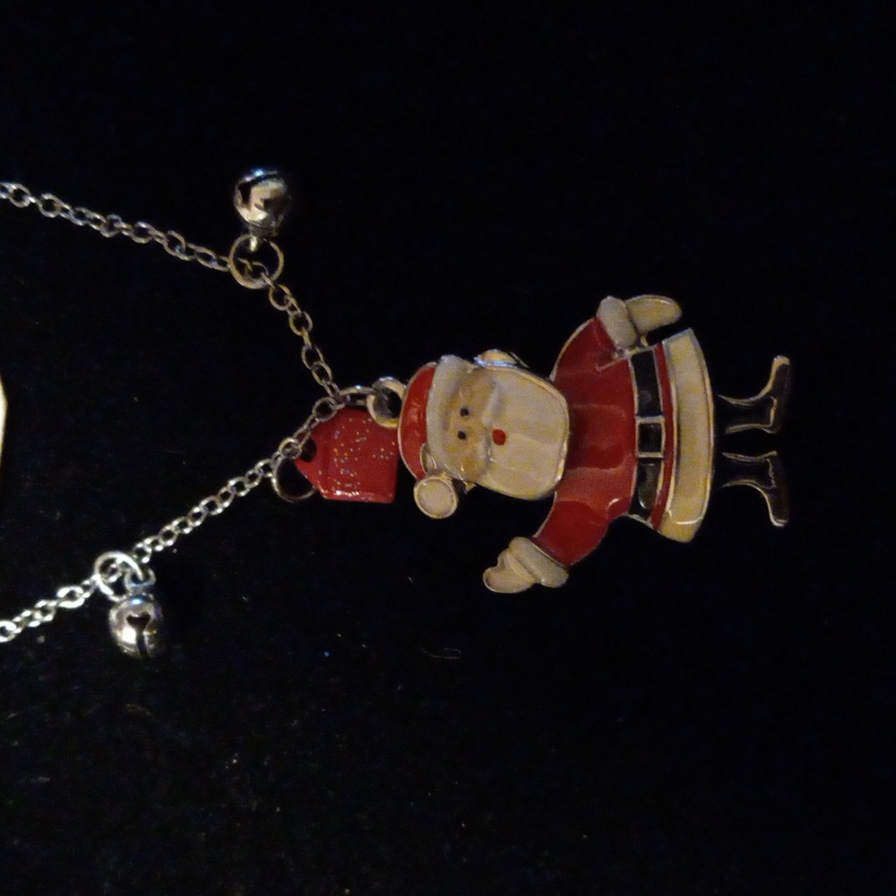 Christmas necklace and earrings